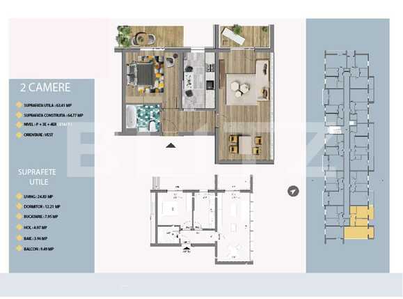 Apartament de vânzare 2 camere Est - 66478AV | BLITZ București | Poza2