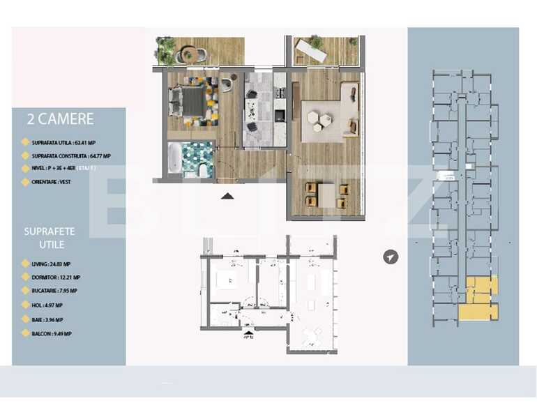 Apartament de vânzare 2 camere Est - 66478AV | BLITZ București | Poza1