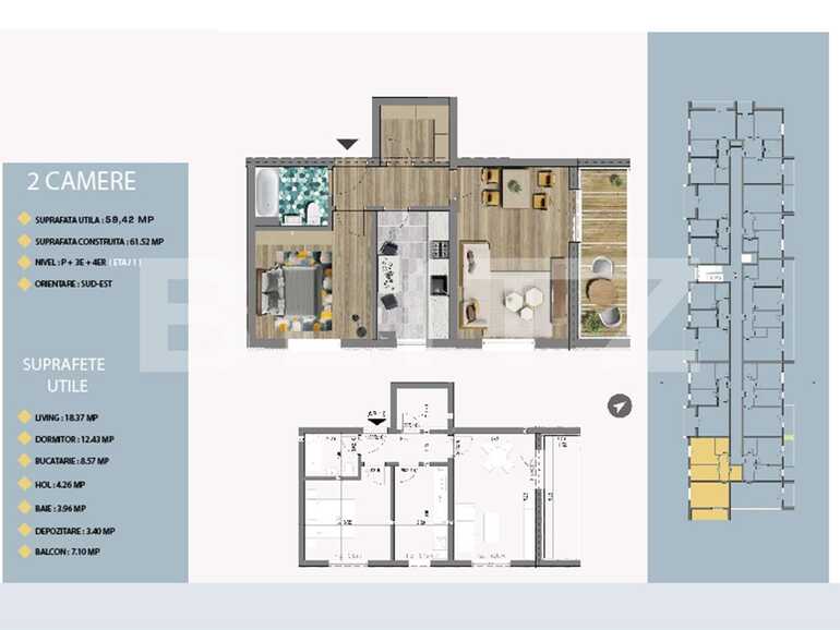 Apartament de vânzare 2 camere Est - 66480AV | BLITZ București | Poza1