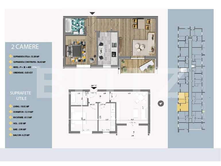Apartament de vânzare 2 camere Est - 66482AV | BLITZ București | Poza1