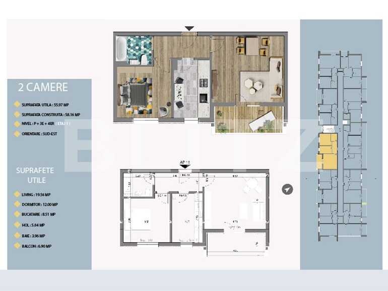 Apartament de vânzare 2 camere Est - 66484AV | BLITZ București | Poza1