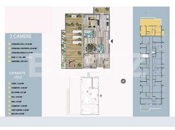 Apartament de vânzare 2 camere Est - 66487AV | BLITZ București | Poza2