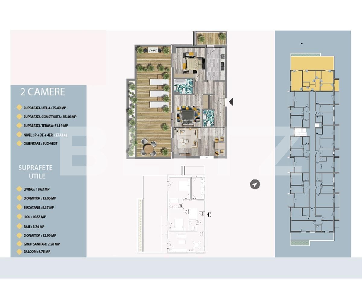 Apartament de vânzare 2 camere Est - 66487AV | BLITZ București | Poza2