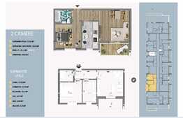 Apartament de 2 camere, 53.33 mp, balcon 6.25 mp, optional parcare!