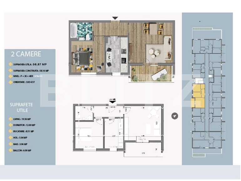 Apartament de vânzare 2 camere Est - 66491AV | BLITZ București | Poza1