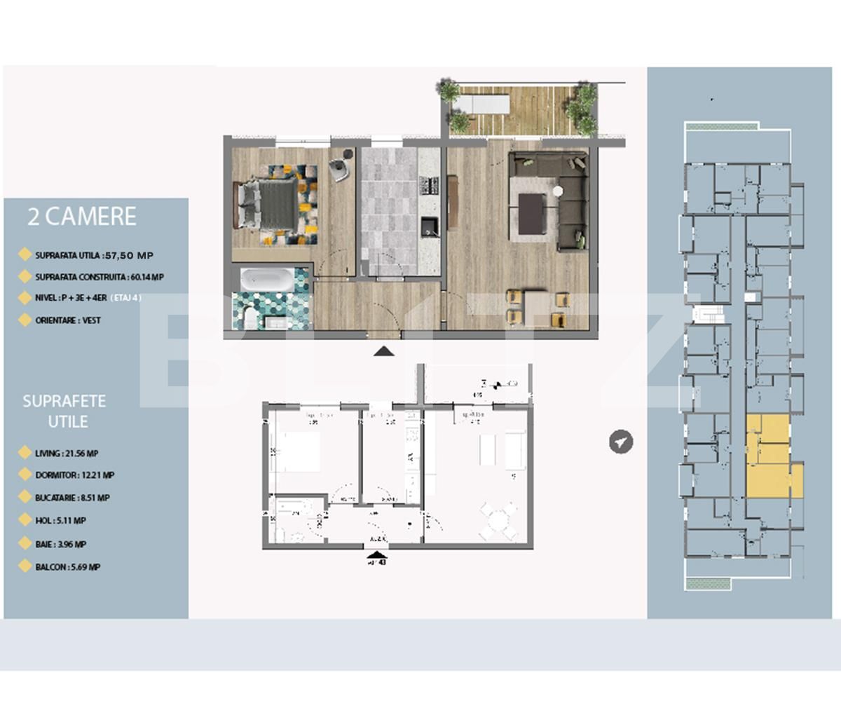 Apartament de vânzare 2 camere Titan - 66494AV | BLITZ București | Poza1