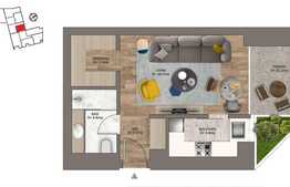 Garsoniera tip studio, lux, zona foarte buna, bloc nou