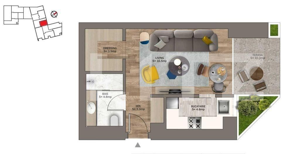 Garsonieră de vânzare Gara de Nord - 66536AV | BLITZ București | Poza2