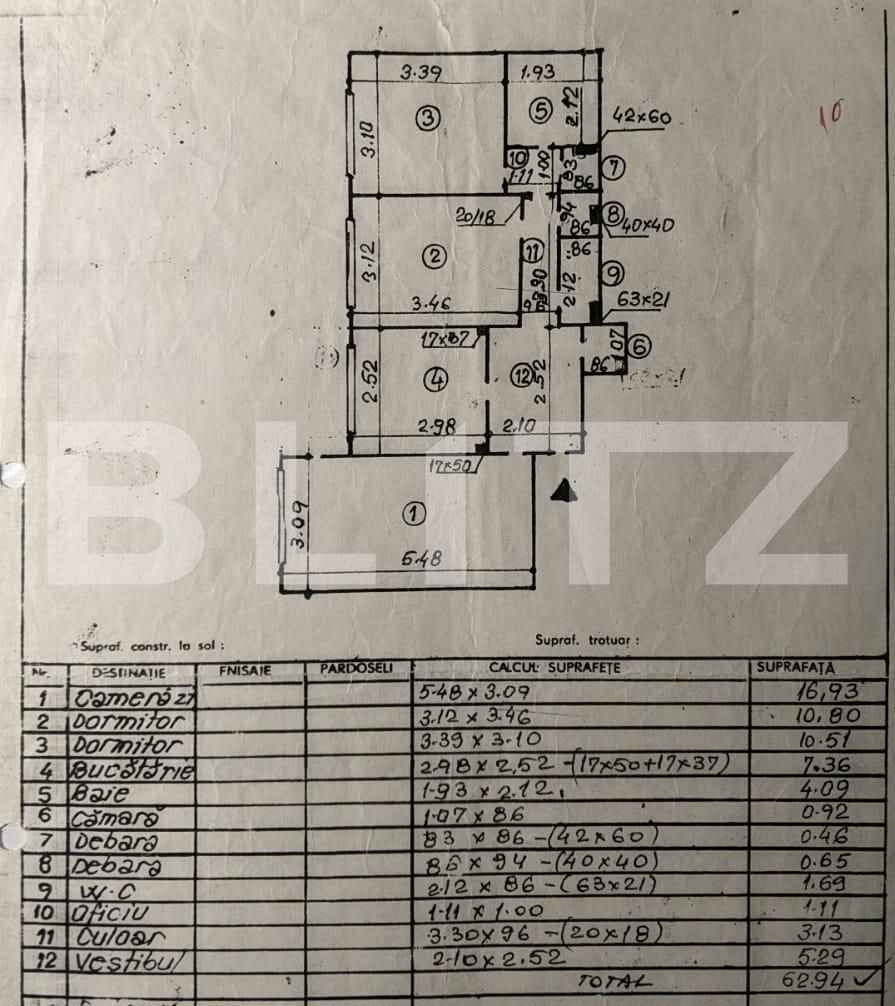 Apartament spațios de 3 camere în zona Crângași