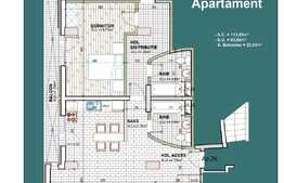 Apartament 3 camere, vedere la mare si lac, 93.85 mp, zona Constanta statiunea Mamaia