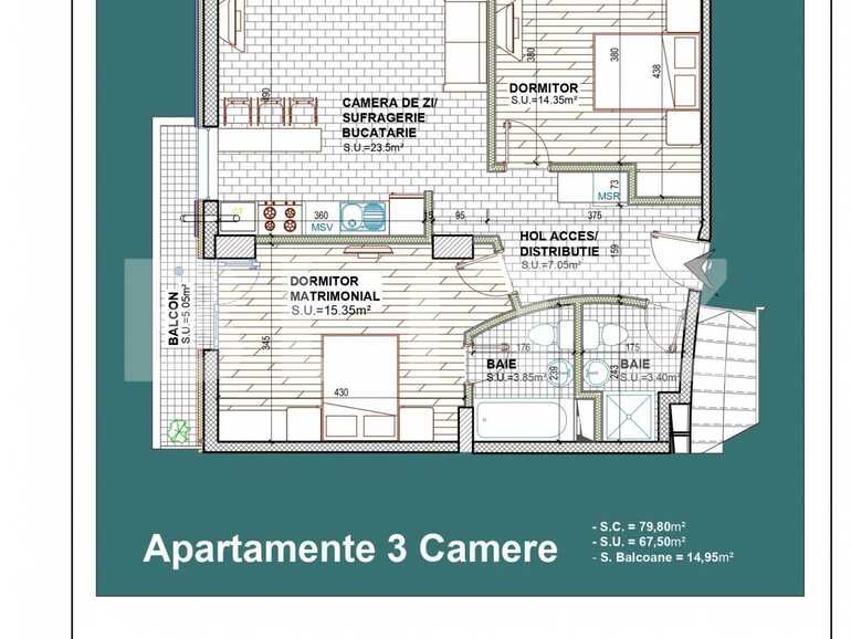 Apartament de vânzare 3 camere Est - 67741AV | BLITZ București | Poza1