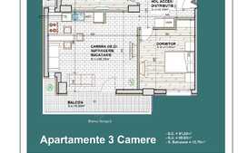 Apartament 3 camere vedere la mare, 68.60 mp, zona Constanta statiunea Mamaia
