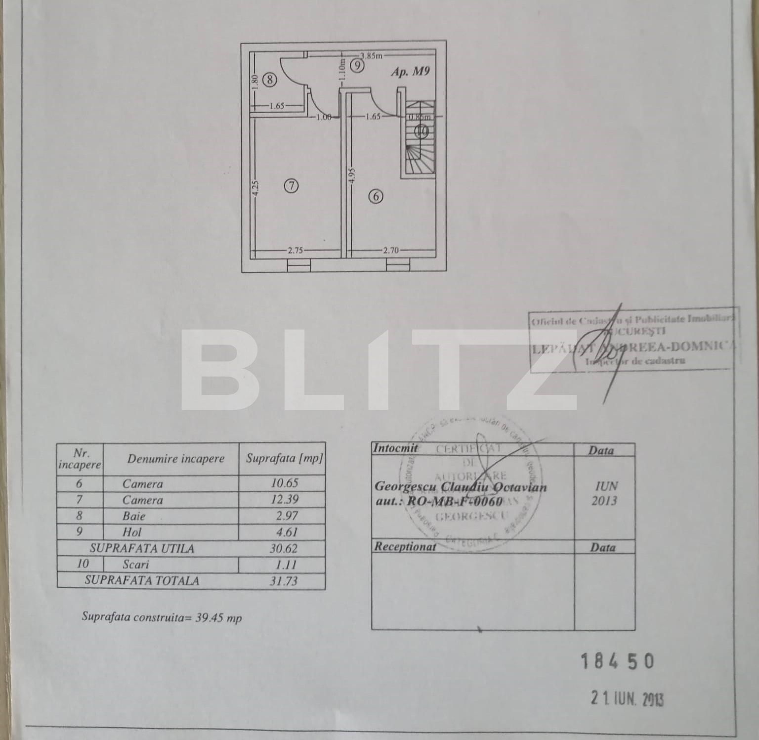 Apartament de 3 camere, cu scară interioară, 75 mp, zona Piața Reșița