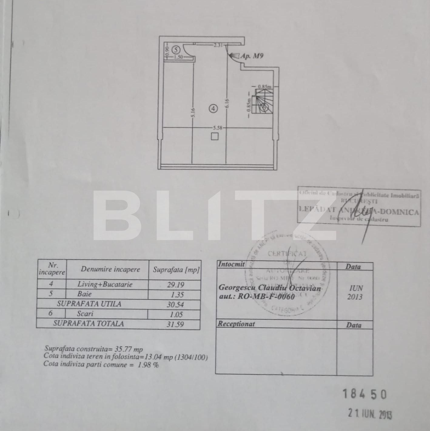 Apartament de 3 camere, cu scară interioară, 75 mp, zona Piața Reșița