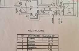 Apartament spatios, 3 camere, 70 mp, zona Baicului