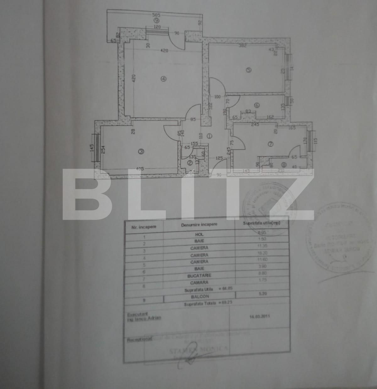 Apartament de 3 camere, Tineretului