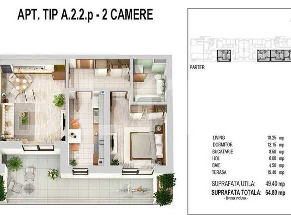 Apartament de vânzare 2 camere Militari - 68281AV | BLITZ București | Poza1