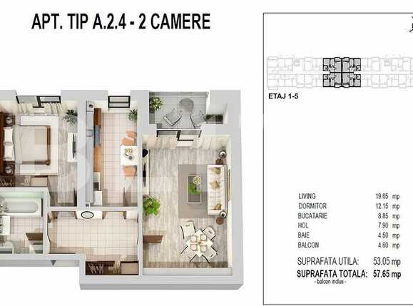 Apartament de vânzare 2 camere Militari - 68289AV | BLITZ București | Poza2