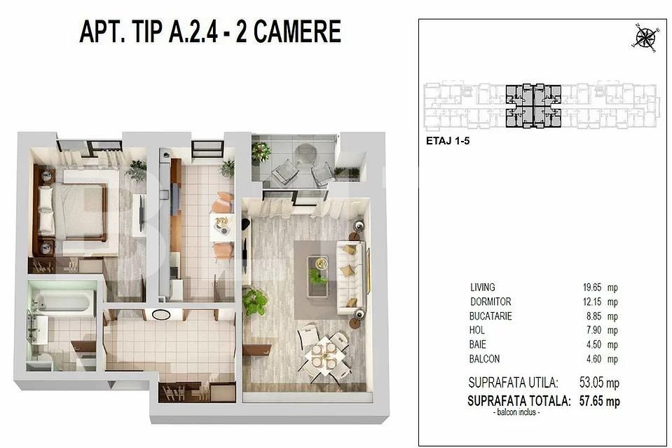Apartament de vânzare 2 camere Militari - 68289AV | BLITZ București | Poza2