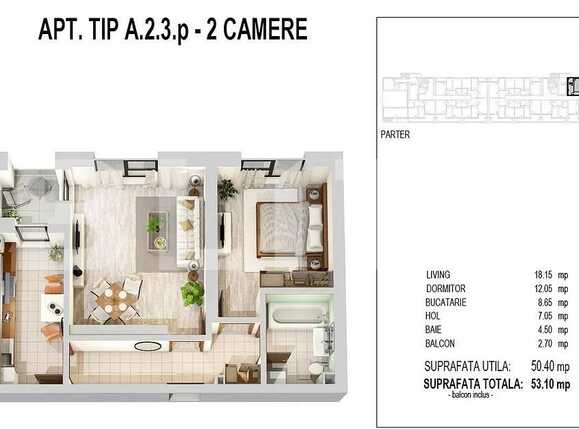 Apartament de vânzare 2 camere Militari - 68294AV | BLITZ București | Poza2