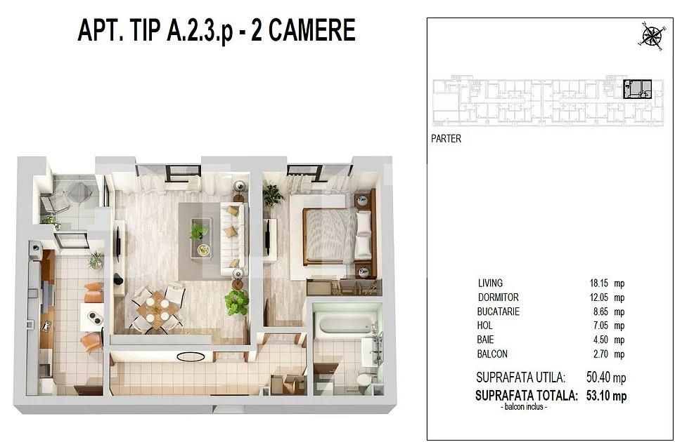 Apartament de vânzare 2 camere Militari - 68294AV | BLITZ București | Poza2