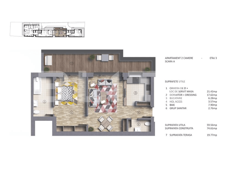 Apartament de vânzare 2 camere Stefan cel Mare - 68320AV | BLITZ București | Poza1