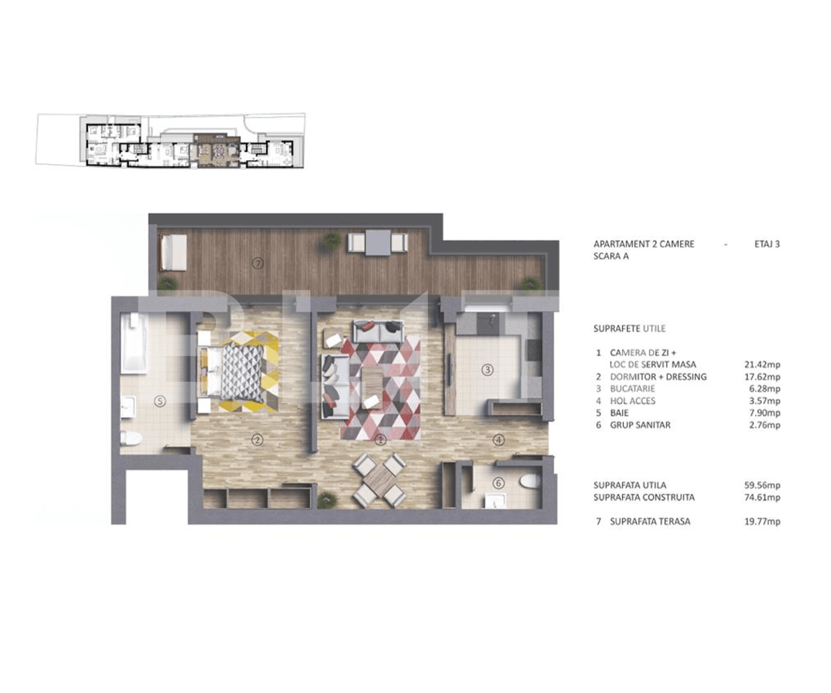 Apartament de vânzare 2 camere Stefan cel Mare - 68320AV | BLITZ București | Poza1