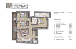 Apartament 4 camere, 106 mp, balcon, zona Polona