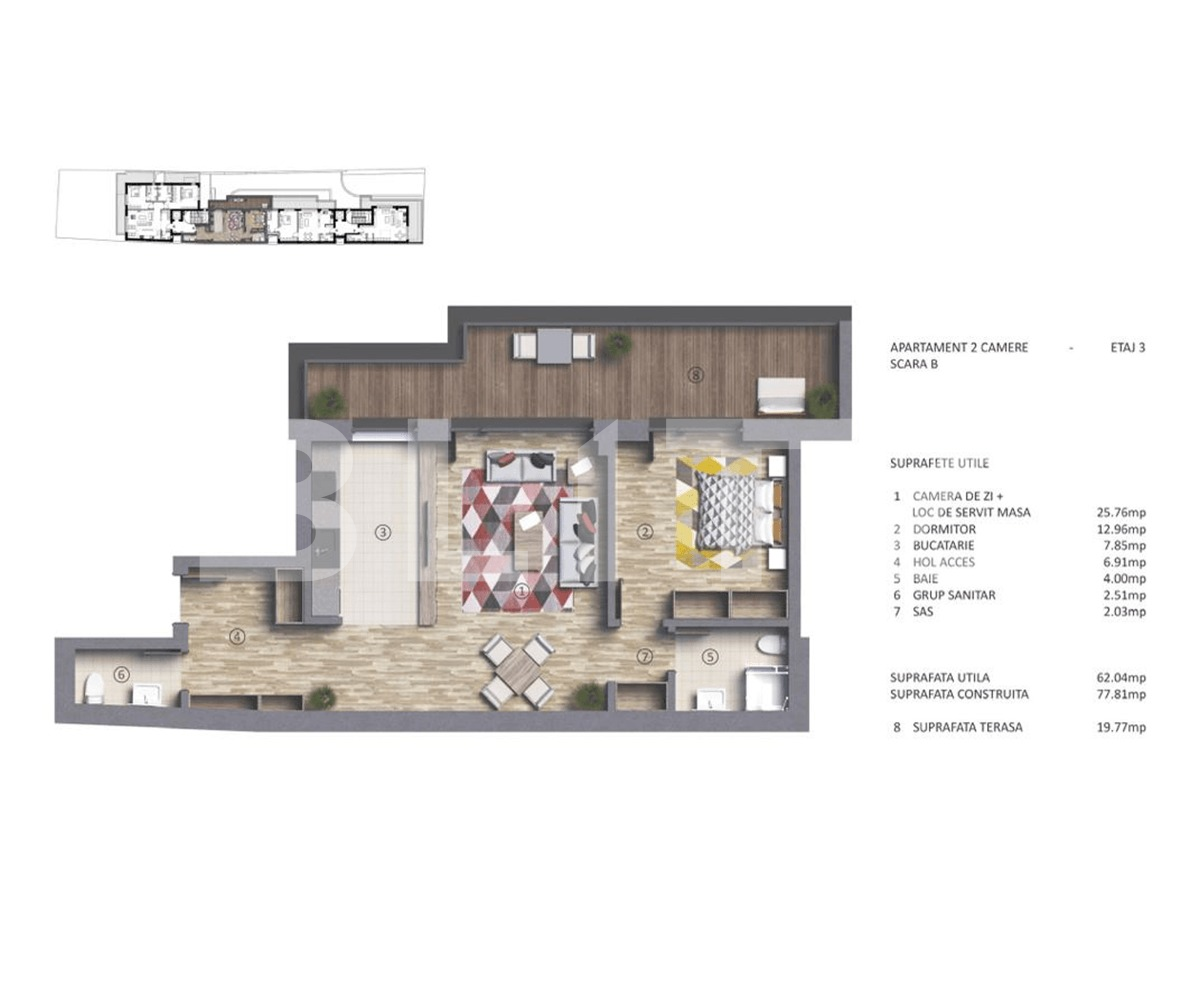 Apartament de vânzare 2 camere Stefan cel Mare - 68330AV | BLITZ București | Poza1