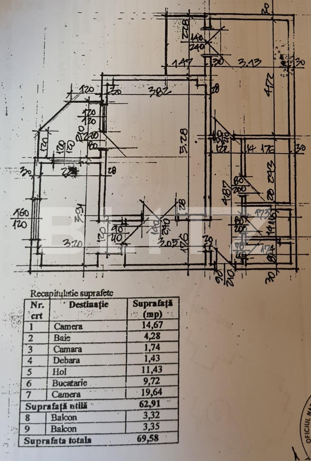 Apartament 2 camere, 70 mp, superb, zona centrala!