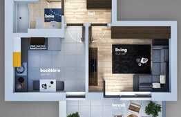 Studio de 39 mp, balcon, metrou Aparatorii Patriei