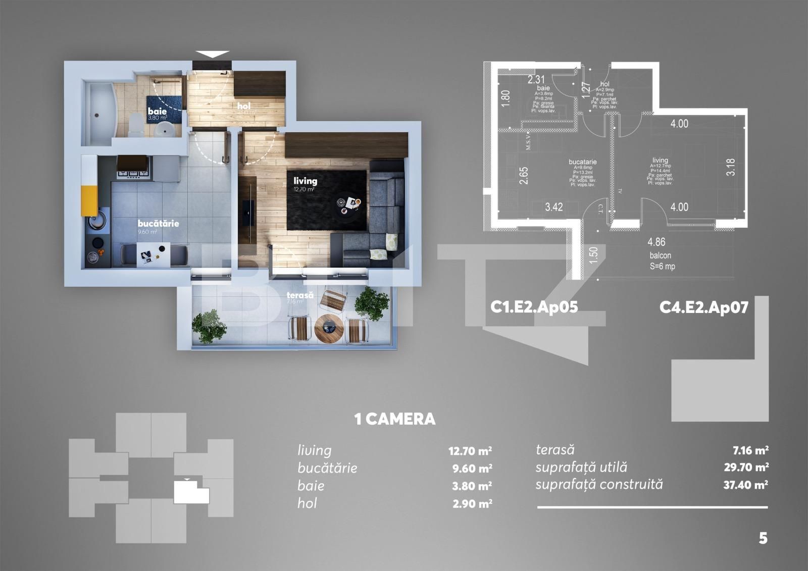 Garsonieră de vânzare Berceni - 68539AV | BLITZ București | Poza2