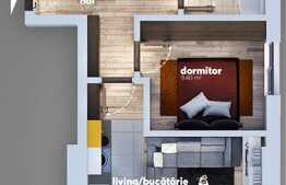 Garsoniera dubla cu balcon, 44 mp, metrou Aparatorii Patriei