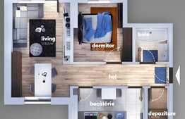 Apartament 2 camere, balcon, 59 mp, metrou Aparatorii Patriei