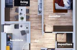 Apartament 2 camere, gradina, 61 mp, metrou Aparatorii Patriei