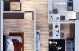 Apartament 2 camere, balcon, 69 mp, metrou Aparatorii Patriei