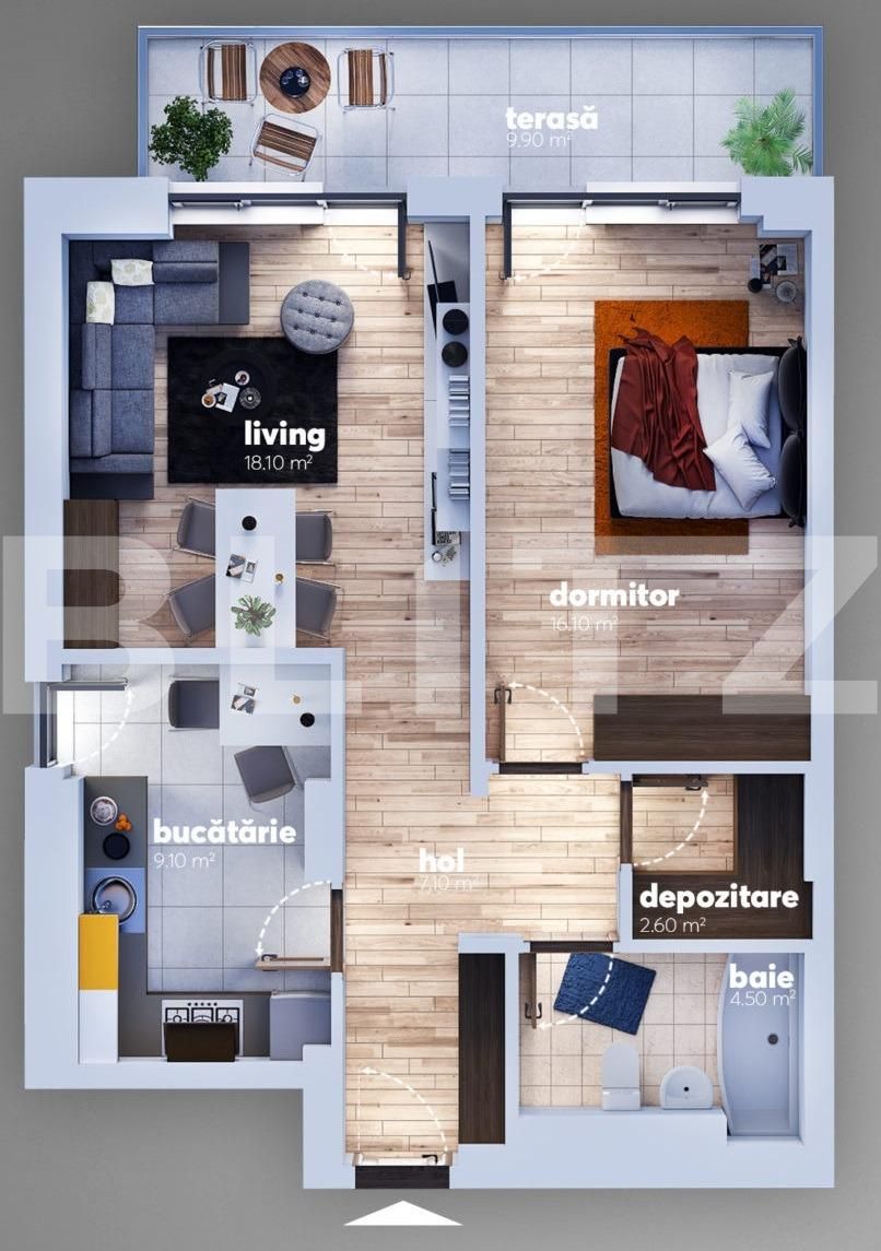 Apartament de vânzare 2 camere Berceni - 68552AV | BLITZ București | Poza2