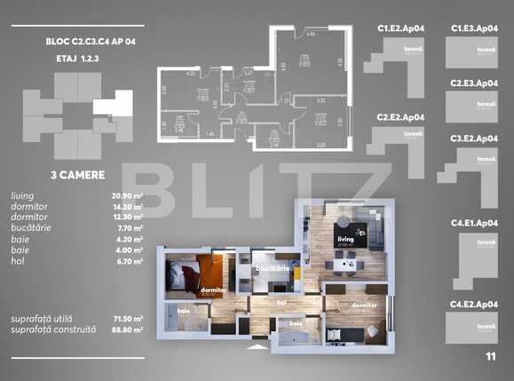 Apartament de vânzare 3 camere Berceni - 68553AV | BLITZ București | Poza3