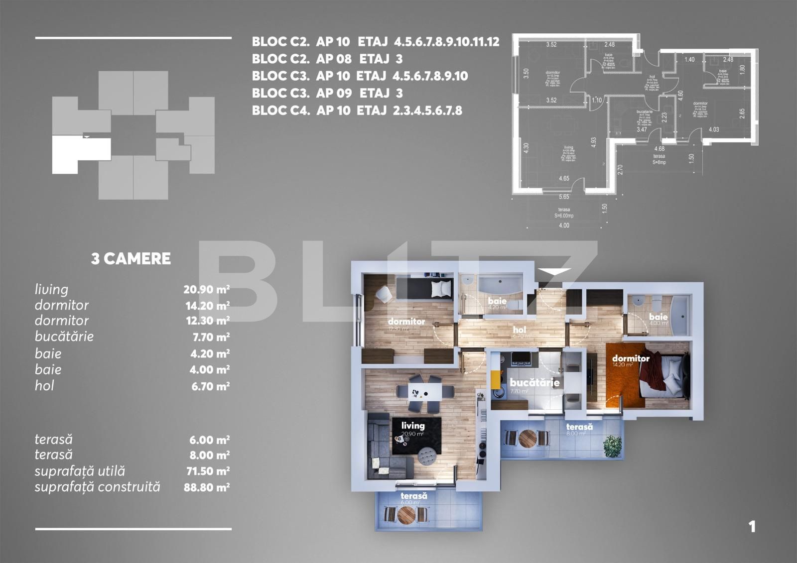 Apartament de vânzare 3 camere Berceni - 68554AV | BLITZ București | Poza4