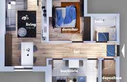 Apartament 2 camere, 102 mp, balcon, metrou Aparatorii Patriei