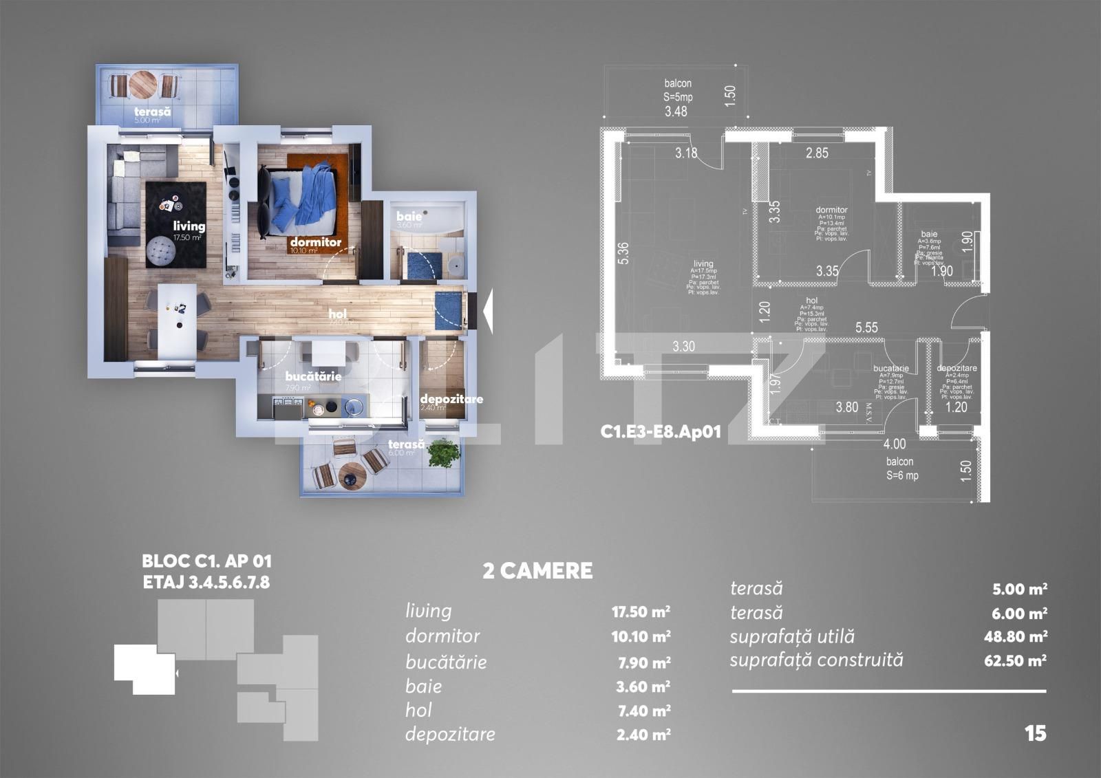 Apartament de vânzare 2 camere Berceni - 68558AV | BLITZ București | Poza1