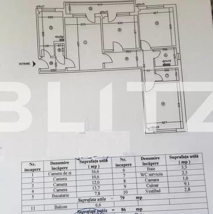 Apartament de 4 camere spațios, 80 mp, zona Gorjului