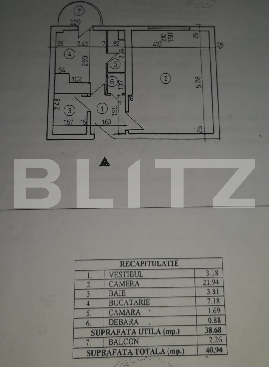 Garsoniera de 41 mp, complet mobilata, zona centrala