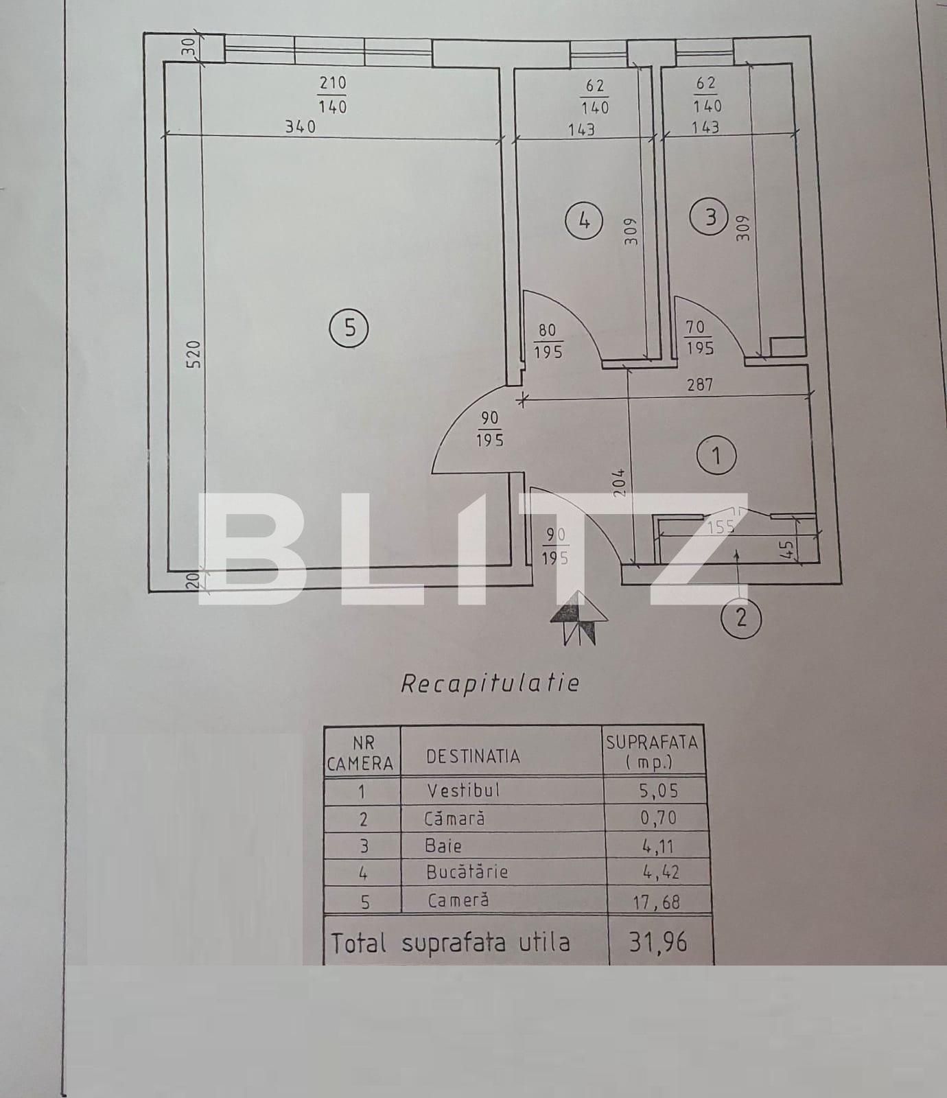  Garsonieră decomandată, 32 mp, zona Dristor, 10 minute de metrou