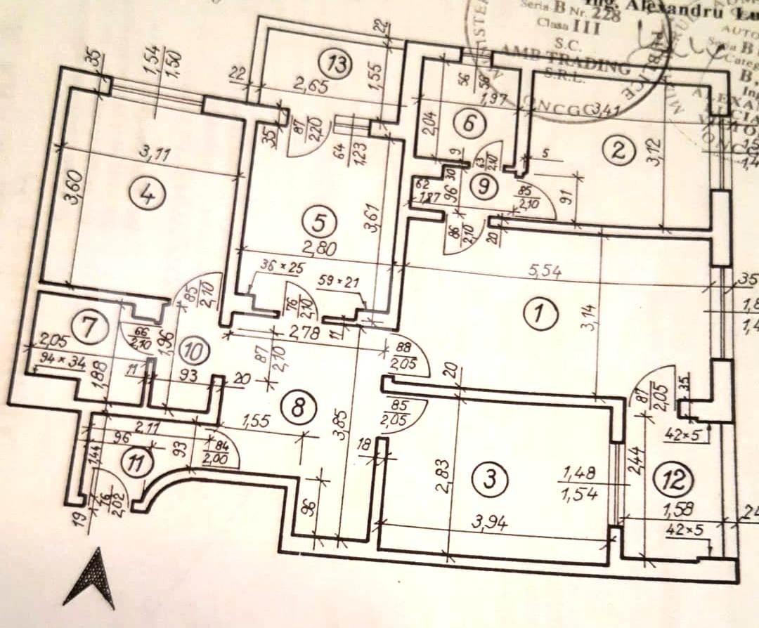 Apartament de 4 camere, 91.03 mp, zona Basarabia-Diham