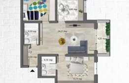 Apartament 3 camere, 70 mp, imobil nou, zona de Nord!