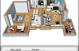 Apartament cu 2 camere, 58 mp, zona Ghencea