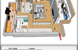 Apartament cu 2 camere, 53 mp, zona Ghencea