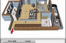 Apartament cu 2 camere, 53 mp, zona Ghencea