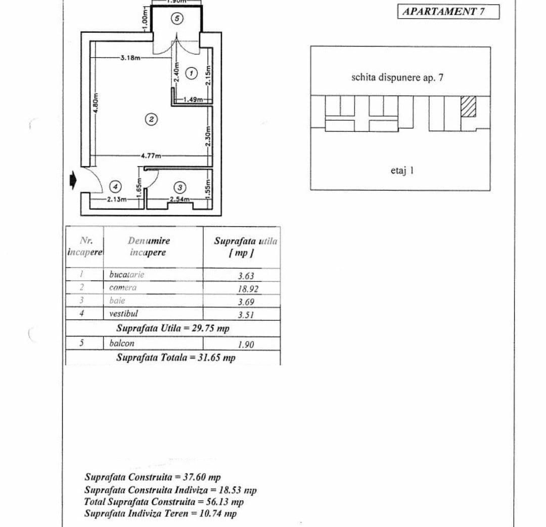 Garsoniera de 30 mp, gata de mutat!